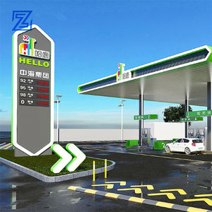 Auvent de station-service, toit métallique, affichage des prix LED, centres commerciaux, magasins de détail, ascenseurs, signalisation, éducation, affichage d'accueil - Product Image 4