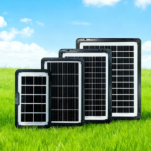 Panel solar de 4.5W 6V para carga exterior con múltiples cables para dispositivos móviles - Product Image 3