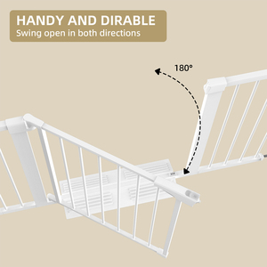 Verstelbare Uitschuifbare Hoge Baby Hond Poort Beschermende Veiligheid Metalen Gaas Poort Voor Trappen Beschermende Walk-Thru Poort Stalen Toilet Gebruik - Product Image 3