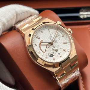 Reloj de Pulsera de Negocios para Hombre de Alta Calidad con Doble Hora, Pantalla 47450, Movimiento Automático e Indicador de Reserva de Energía - Product Image 3