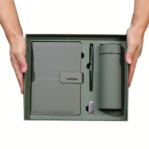 Ensemble cadeau d'entreprise personnalisé, tasse isotherme de luxe, carnet en PU relié rigide avec stylo, ensemble cadeau promotionnel d'entreprise avec boîte - Product Image 2