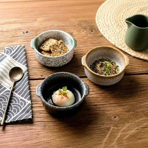ชามซุปเซรามิกสองหูจับ สำหรับโรงแรม ร้านอาหาร ภาชนะบนโต๊ะอาหาร ชามพอร์ซเลนสำหรับโยเกิร์ต พุดดิ้ง ของหวาน ไอศกรีม - Product Image 1