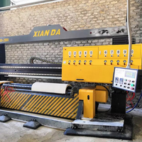 Machine de polissage multi-têtes à bord rond en marbre de granit, arc 45 °-180 °