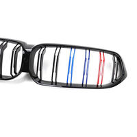 Vente en gros Nouvelle calandre double ligne aspect fibre de carbone noir brillant en ABS pour BMW Série 6 G32 LCI 2021 2023 Pièces