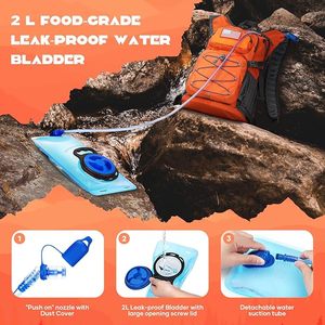 Sac à dos de randonnée isotherme avec compartiment réfrigérant, dos en mousse 3D, poche pour casque et lunettes, sangles élastiques pour sports de plein air - Product Image 4