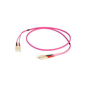 LWL Duplex Breakout-Patchkabel LC-LC Flat Twin Duplex Patch Leads Duplex Patchcable Flat-Twin OM4 MM <span class=keywords><strong>erika</strong></span> violett 1m LSZH 3x5mm - Product Image 5