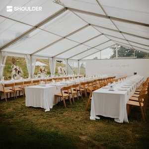 Tentes de réception pour 200, 300, 500 personnes, structure en aluminium, toit transparent, tente de luxe romantique personnalisée avec parois en PVC - Product Image 1