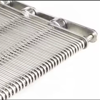 Bande transporteuse en maille d'acier inoxydable à maillons résistants aux températures et aux produits alimentaires, pour pommes de terre, fours à pizza, fruits, usage industriel