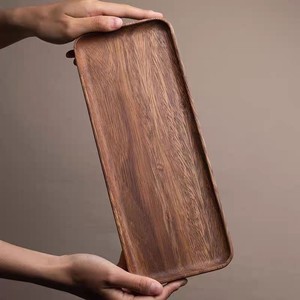 Acacia Wood <b>Tea</b> <b>Tray</b> Rectangular 30x12x1.5 Cm Handmade Serving <b>Tray</b> For <b>Tea</b> Set Snack Candy Household Use - Product Image 1