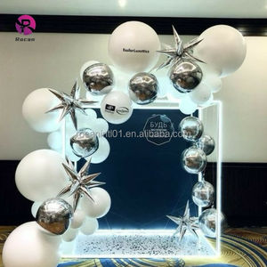 Boîte photo carrée à LED RVB, coque de magazine, miroir, photomaton pour fournitures de fête, décoration de ballons, <span class=keywords><strong>fond</strong></span> d'<span class=keywords><strong>anniversaire</strong></span> - Product Image 3