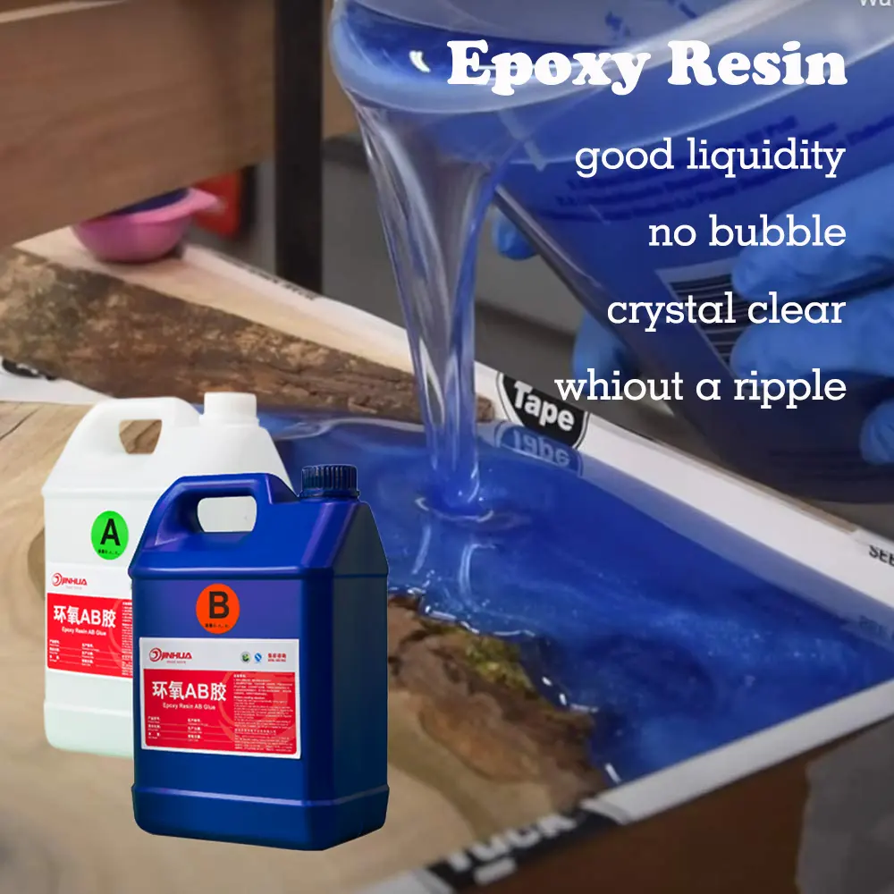 Keo Epoxy AB Pha Lê Bán Buôn Số Lượng Lớn Trong Suốt Trong Suốt Nhựa Epoxy Dùng Cho Bàn Gỗ Epoxy Sông/Đồ Tạo Tác Tự Làm