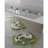 Ensemble de canapés de bureau modernes et écologiques pour les salles d'attente d'hôtels et d'écoles, mobilier commercial confortable