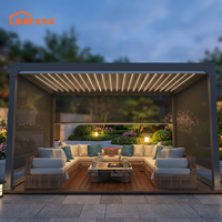 Meubles d'extérieur, tente à auvent, pergola, gazebo, pergola moderne, série chinoise, bureau, imperméable, 16x16, pergola attachée, jardin, hôtel