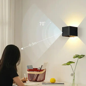 5W Cube LED Rechargeable Wall <strong>Light</strong> Aluminum square Motion Sensing Wall Lamp Energy Saving <strong>Battery</strong> <strong>Powered</strong> <strong>Indoor</strong> Wall Lamp - Product Image 3