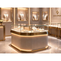 Vitrine de magasin en verre pour bijoux, présentoir en métal pour bijouterie, meuble de présentation