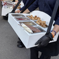 ZKAI Nuevo Diseño Bandeja Portátil para Snacks Estilo Arnés Tiramisú con Correa, Bandeja para Pasteles, Exhibidor de Pasteles para Fiestas, Eventos y Accesorios de Boda