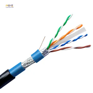 Cat6a 23 Awg kabel Ethernet tembaga kabel jaringan 1000 kaki
