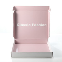 Afdrukken Logo Roze Groot Medium Small Square Aangepaste Mailer Opvouwbare Verzendverpakking