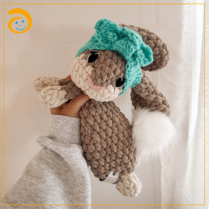 Ganchillo Bonnie Bunny Lovely <span class=keywords><strong>Amigurumi</strong></span> Toy Edredón manta Regalo para niños Kawaii Baby Gift Rabbit - Product Image 6