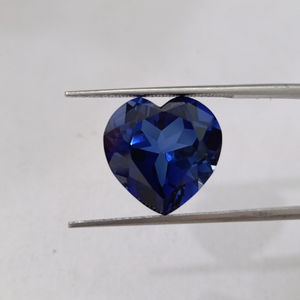 Zafiro Azul Cultivado en Laboratorio, Forma de Corazón, Gema Suelta de Calidad Premium para Joyería Fina, para la Elaboración de Joyas - Product Image 1