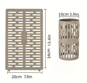 Genişletilebilir 34x20cm Gri Plastik Ağaç Koruyucuları, Hava Koşullarına Dayanıklı Bitki Kabuğu Koruyucuları, Peyzaj ve Döşeme İşleri için Ağaçlar ve Fidanlar için - Product Image 1