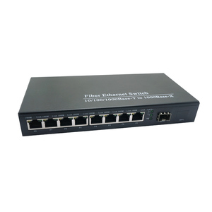 Ieee-compliant 1000Mbps <span class=keywords><strong>SFP</strong></span> để <span class=keywords><strong>Ethernet</strong></span> chuyển đổi với 1 <span class=keywords><strong>SFP</strong></span> & 8 RJ45 cổng - Product Image 2