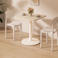 Table basse carrée au design minimaliste moderne, sans assemblage, pour salon, réception, petit appartement, location, balcon