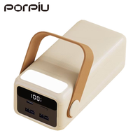 PORPIU extérieur Portable 50000mAh Power Bank Station PD22.5W charge rapide lumière LED affichage LOGO personnalisable