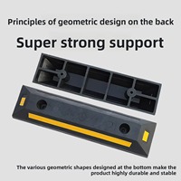 Butée de positionnement de roue essentielle pour parking, design portable, en caoutchouc et plastique, pour surface en béton, pour emplacement de stationnement, caoutchouc anti-vitesse