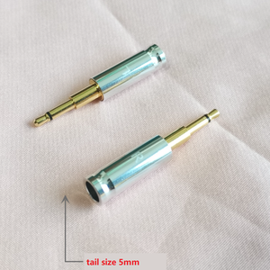2 Piezas/par, Nuevo Conector Mono de 2.5mm Tipo Largo, Chapado en Oro, 2 Polos - Product Image 2