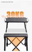 Table pliante en aluminium noirci Igt haut de gamme cuisine tactique multifonctionnelle moderne pour l'application de chambre de Camping en plein air