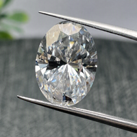 Moissanite ovale non montée 0,5ct-10ct VVS1 certifiée GRA, pierres de moissanite créées en laboratoire, vente en gros pour la fabrication de bijoux, approvisionnement en vrac
