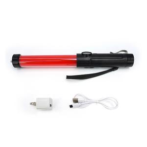 Sifflet magnétique multifonctionnel en plastique robuste avec LED, bâton de signalisation de sécurité, baguette d'autodéfense, bâton de circulation IP68 - Product Image 1