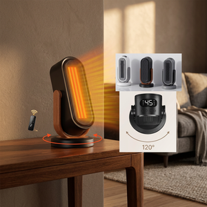 Smart Safety ABS Space <b>Heater</b> Portable PTC Heating Fan Tip-over Overheat Protection Child Lock ECO Mode LED Display Home/Office - Product Image 2