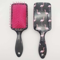 Brosse à cheveux Flamingo personnalisée pour les femmes faites votre propre marque usine en gros brosse à cheveux masseur de cuir chevelu