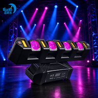 Projecteur de scène LED à 4 têtes mobiles avec stroboscope, RGBW et contrôle DMX512