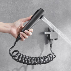 Douchette de bidet portative en laiton pour salle de bain, pulvérisateur de toilette Shattaf, pulvérisateur de toilette pour hygiène féminine, robinet triangulaire tout en cuivre, pulvérisateur de toilette manuel - Product Image 1