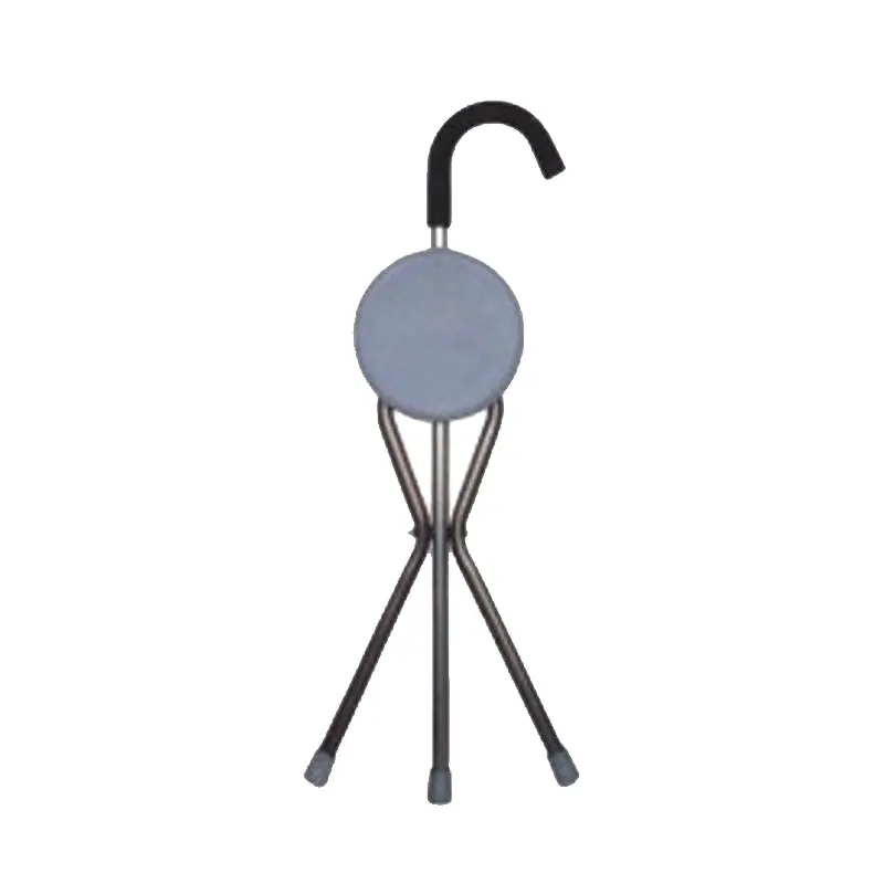 Silla plegable ajustable para ancianos con muleta con taburete Walker Sticks