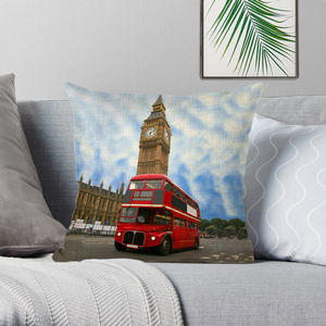 London Decorativo Impreso Home London Bridge <span class=keywords><strong>Paris</strong></span> Torre Eiffel Cojines Fundas - Product Image 3