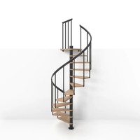 Escalier intérieur en colimaçon personnalisable en acier galvanisé, design peu encombrant pour appartement duplex et mezzanine