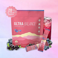 Poudre d'électrolytes équilibrés ultra-équilibrée, antioxydante, favorise le calme, soutient la santé du cortisol, 20 sachets