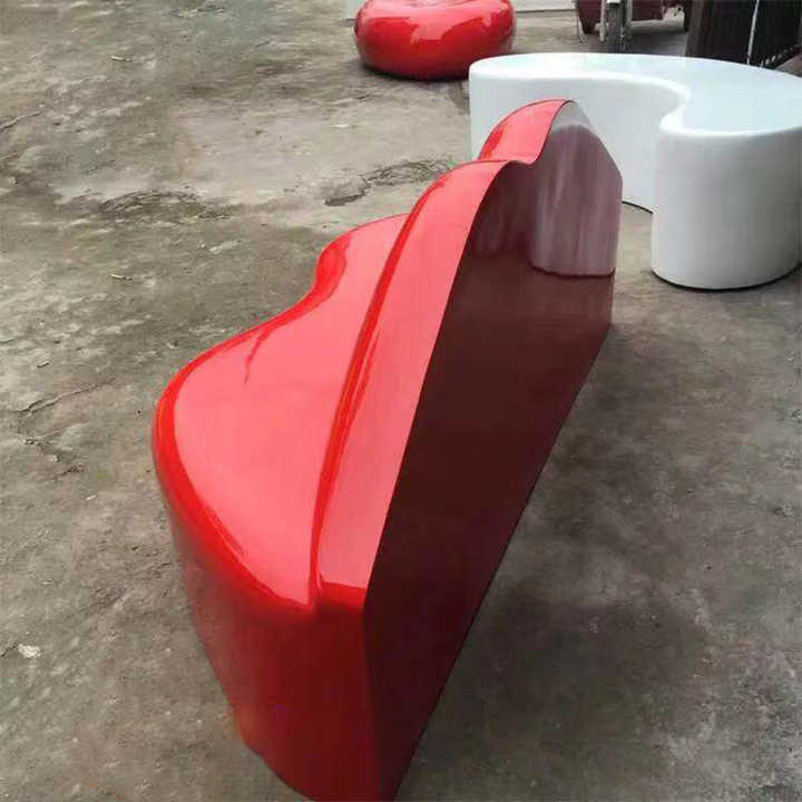 Y182 Red Sex Lips Shaped Bench Mouth Chair Modern Long Bench  