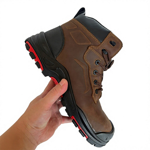 DSF53 Definite Customized Brown <b>Black</b> Leather Safety <b>Work</b> <b>Boots</b> Field Safety <b>boots</b> Outdoor Hiking Shoes - Product Image 1