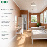 TDHH Modulares Containerhaus für Bauarbeiter-Wohnheime, Arbeitercamps, Personalunterkünfte, Bergbaustandort-Unterkünfte