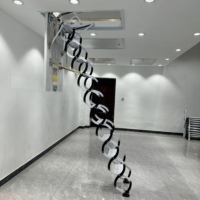 Escalier télescopique moderne pour grenier, modèle électrique et manuel, en acier galvanisé et aluminium, pour usage intérieur