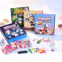 Kit de Perles Thermocollantes DIY pour Enfants, Thème Animaux (Dinosaures, Chiens, Licornes), Jouet Éducatif et Artisanal, Cadeau d'Anniversaire