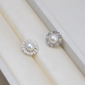 Juego de Anillos de Plata S925 para Hacer Joyas, con Perlas, Redondos, para Pendientes, Cabeza y Cara, Cerrados/Extremos Ciegos, Modelo 1316, Joyería de Moda - Product Image 3