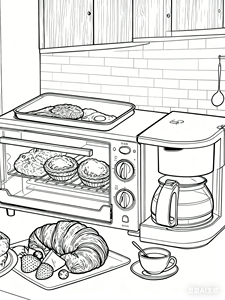 Machine à petit-déjeuner 3 en 1 Four <span class=keywords><strong>Cafetière</strong></span> Grille-pain pour les dortoirs étudiants Petits appartements Sandwichs Toasts & Omelettes - Product Image 6