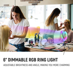 6inch hình trái tim Led selfie mini vòng ánh sáng LED Vòng đèn cho video Youtube live stream tạo nên - Product Image 4