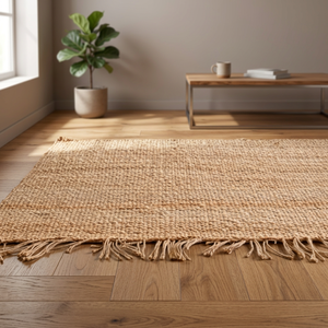 Handmade Natural Jute <b>Rug</b> Rectangle Bohemian Flat Weave Eco Friendly Living Room Area <b>Rug</b> Solid Color <b>Thin</b> Pile - Product Image 6